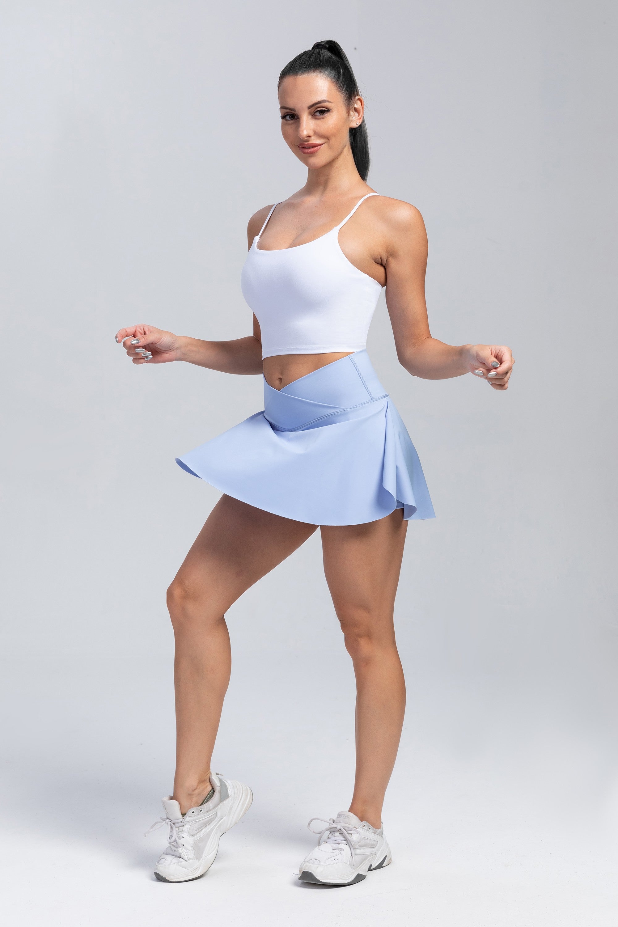 V Waist Golf Tennis Skirt w/ Inner Short & Pocket