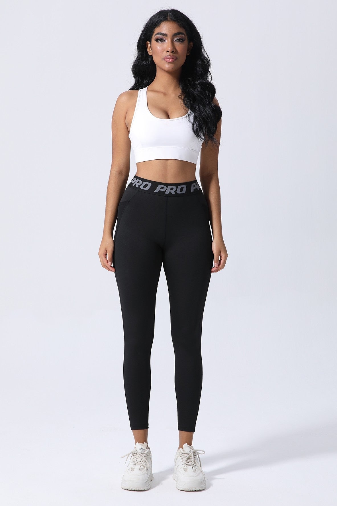 High Waist Yoga Leggings With Mesh Pockets
