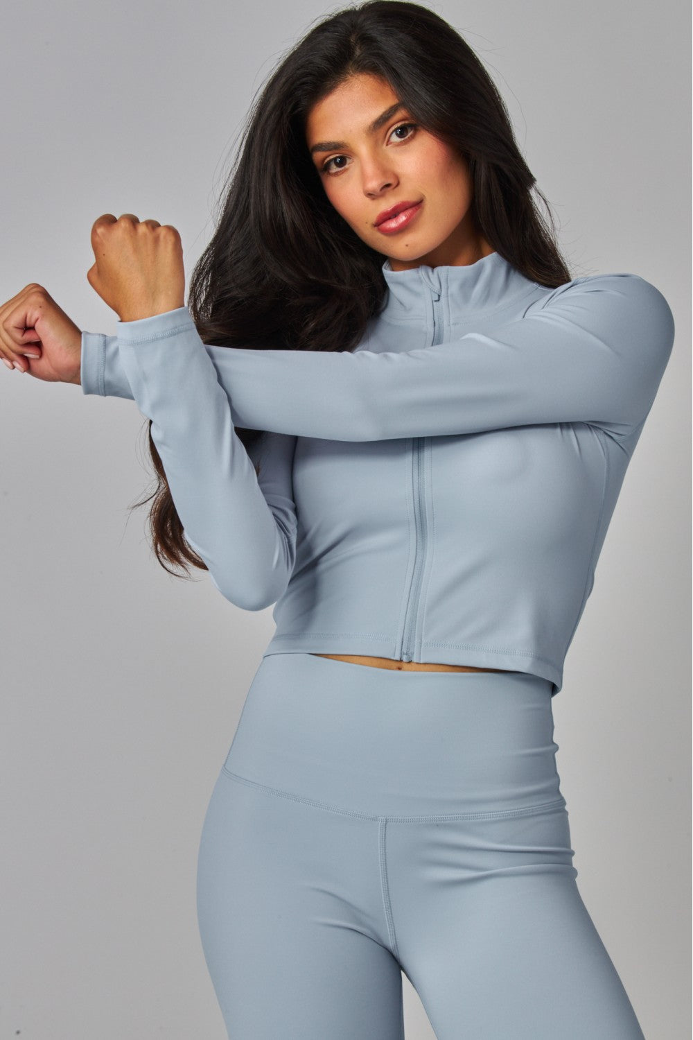 Butter Soft Long Sleeve Mock Neck Zip-Up Jacket